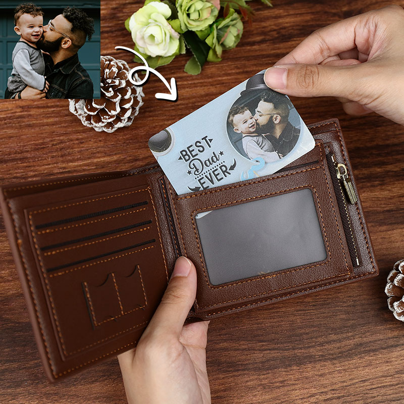Personalized Photo Wallet Insert Card - Best Dad Ever