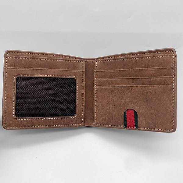 Photo Men's Soft Leather Wallet Brown