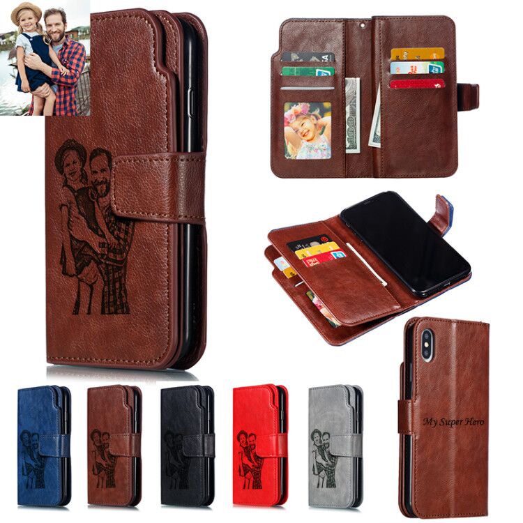Personalized phone case flip card wallet