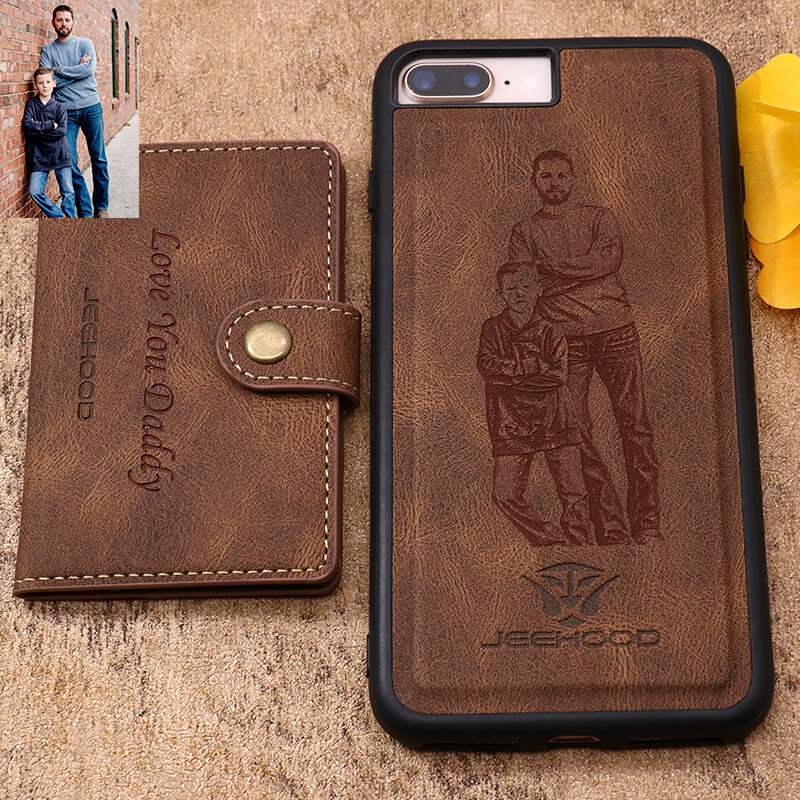 Custom magnetic removable card case phone case