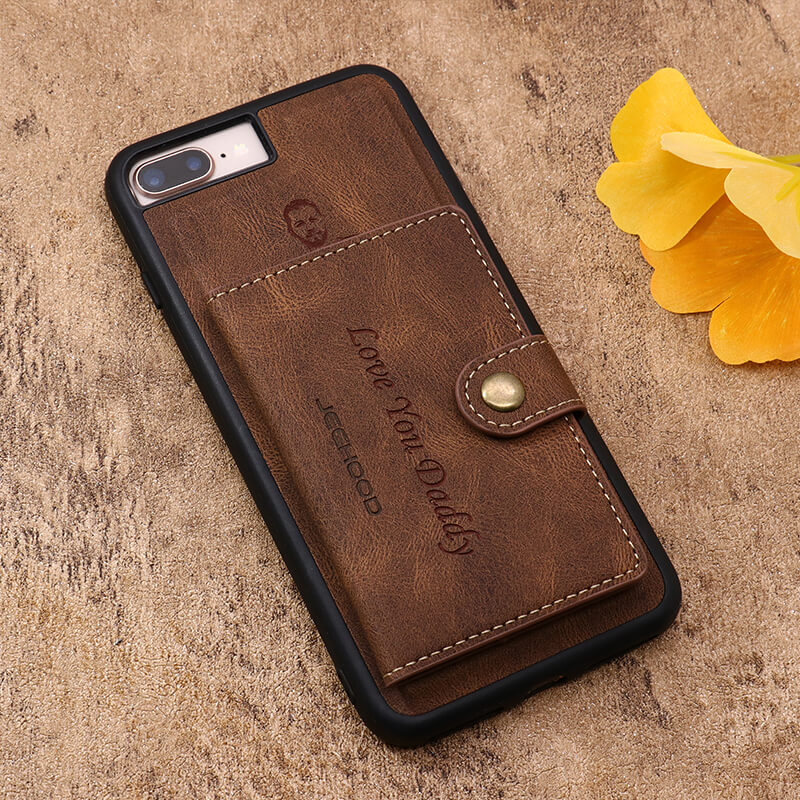 Custom magnetic removable card case phone case