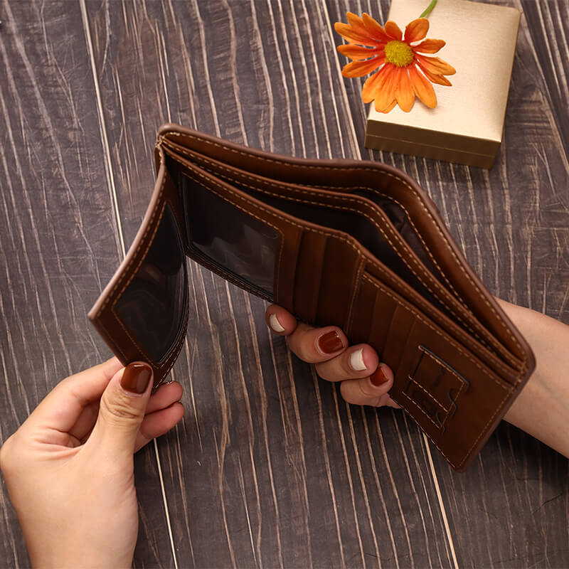 Custom photo vertical wallet