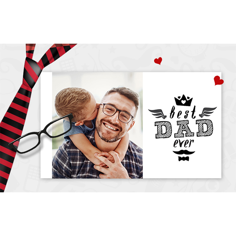 Personalized Photo Wallet Insert Card - Best Dad Ever 02