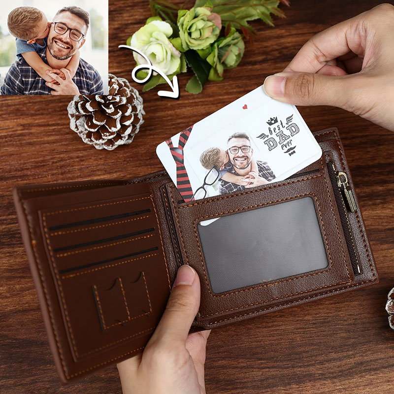 Personalized Photo Wallet Insert Card - Best Dad Ever 02