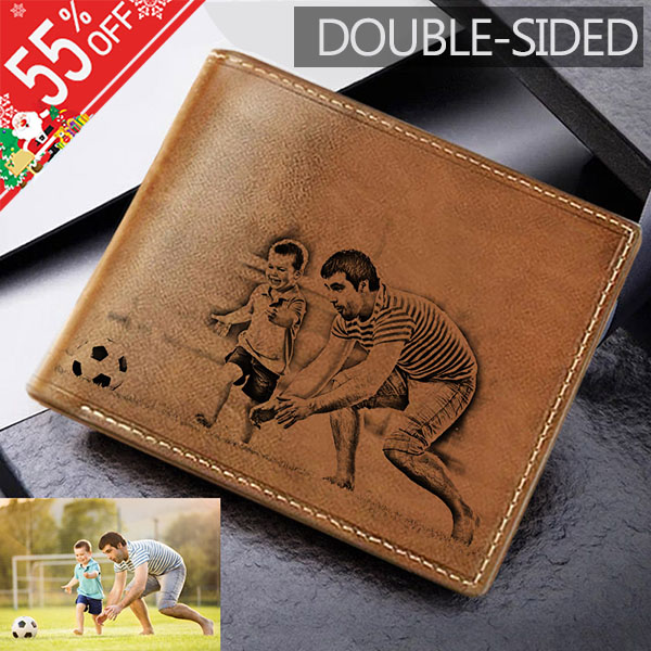 Personalized Double-Side Photo Leather Men's Wallet
