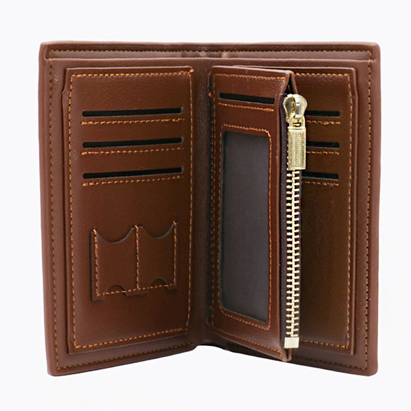 Double-Sided Photo Men's Trifold Vertical Wallet