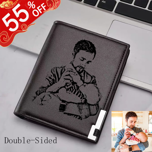 Personalized Double-Sided Photo Ultra Thin Vertical Men's Wallet