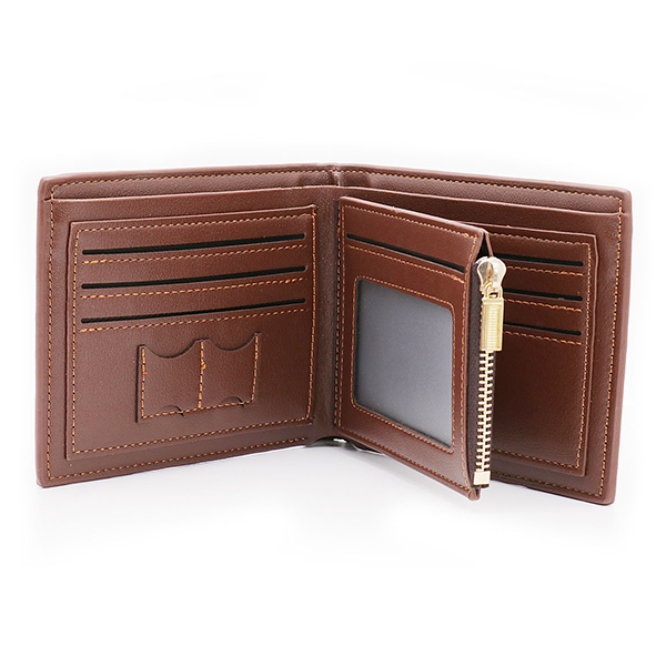 Photo Leather Men's Trifold Wallet