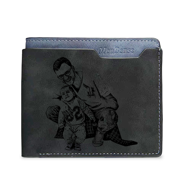 Personalized Photo Men's Wallet Soft Leather