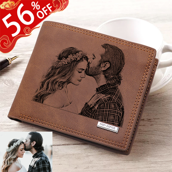 Personalized Vintage Soft Leather Men's Trifold Wallet