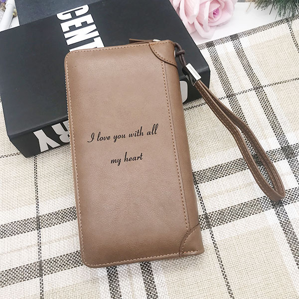 Photo Women's Leather Brown Wallet