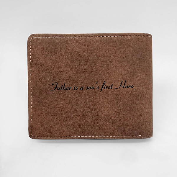 Photo Men's Soft Leather Wallet Brown