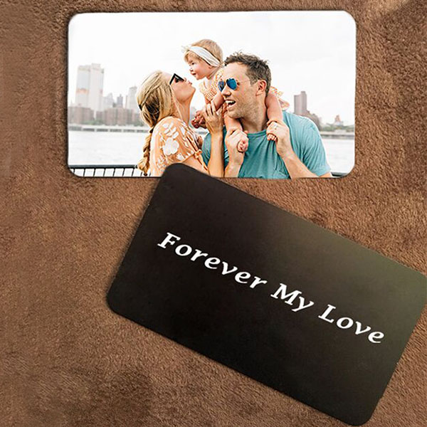 Double-Sided Photo Men's Trifold Vertical Wallet